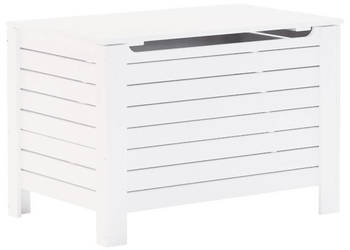 Skrzynia z wiekiem RANA biała 80x49x54 cm drewno sosnowe WM-4002322