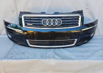 AUDI A8 D3 ZDERZAK PRZEDNI GRILL ATRAPA HALOGENY PDC KOMPLETNY
