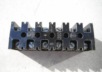 Listwa zaciskowa 6mm 380V 6 torów typ P28 Polam bakelitowa
