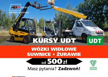 Kurs, Szkolenie UDT - Wózek widłowy, ładowarka teleskopowa, HDS, Żuraw