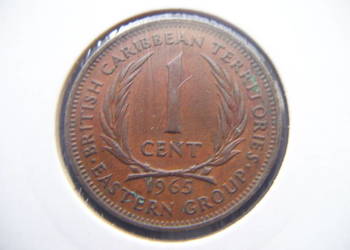 Stare monety 1 cent 1965 Karaiby Brytyjskie