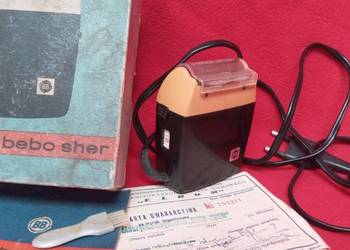 Golarka elektryczna PRL – Bebo Sher (1968) komplet oryginalny