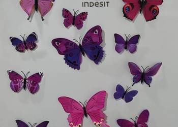Magnes duży motyl 3D ozdobny na lodówkę 12szt