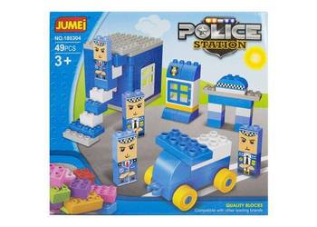 Klocki Jumei 3+ KOMISARIAT POLICJA 49 elementów, 28x26cm