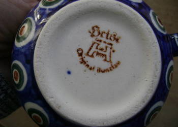 Starocie z PRL - Porcelana Bolesławiec=Bunzlau przedwojenna Zestaw 2 sztuki