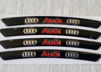 Emblemat, naklejka,Znaczek na felgi Audi Nowe - aluminium