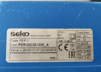 Uniwersalny dozownik płynu myjącego SEKO PER3 z regulacją 0-3,0L/h zmywarka
