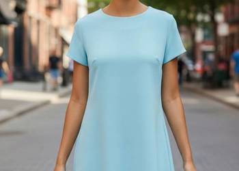 Sukienka damska elegancka litera A z kieszeniami r. 42biust 104 cm