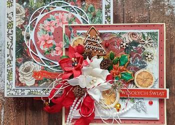 Kartka świąteczna, w pudełku, hand made, prezent