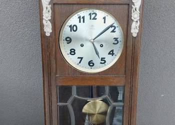 Stary zegar ścienny gabinetowy Junghans 1935r ładny sprawny film F022