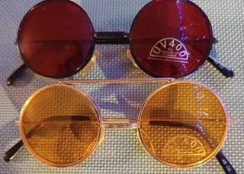 OKULARY PRZECIWSŁONECZNE Lenonki UV400 z podwójne szkła - 2 model NOWE