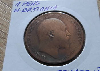 1 Pens 1909 r-Edward VII - W.Brytania - rzadkość 1 Pens 1909 r-Edward VII - W.Brytania - rzadkość