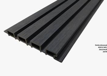 Deska elewacyjna 3D lamelowa 4DECK WALL PREMIUM 26x219x2900 GRAFIT / ANTRAC