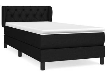 Łóżko z Materacem Kontynentalne Czarne Do Sypialni 80x200 cm WM-3126439