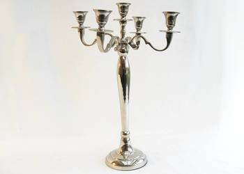 ~* Świecznik niklowany 5 ramienny *~