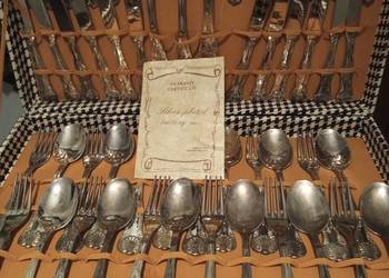 Włoskie sztućce posrebrzane Silver Pilates Cutlery dla 12 osób