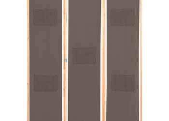 Parawan 3-panelowy brązowy 120x170x4 cm tkanina WM-248179