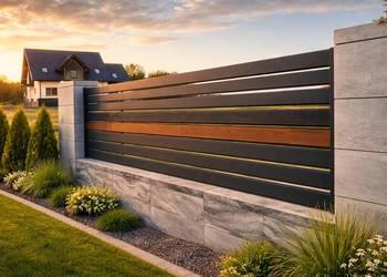 Sztachety, Ogrodzenie palisada, Lamele 14/19 cm Panel Przęsło Kazimierza