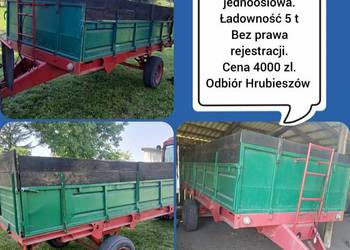 Przyczepa rolnicza jednoosiowa