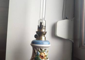 Stara francuska porcelanowa lampa naftowa nr 56