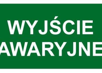 Naklejka BHP napis wyjście awaryjne AC006