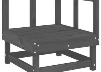 Ogrodowa sofa narożna szara lite drewno sosnowe WM-825368