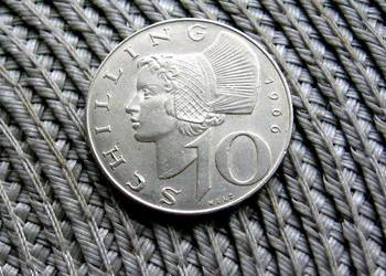 Austria 10 Szylingów 1966r - SREBRO