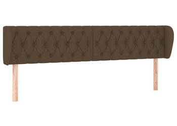 Zagłówek uszak ciemnobrązowy 183x23x78/88 cm tkanina WM-3117497