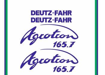 Naklejki Deutz-Fahr Agrotron 165.7 Ciągnik Traktor Nalepki Mocne