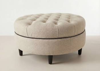 Pufa okrągła beżowa INARI kremowa średnica od 60 cm do 100 cm