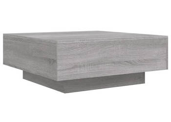 Stolik kawowy z LED szary dąb sonoma 80x80x31 cm WM-836593