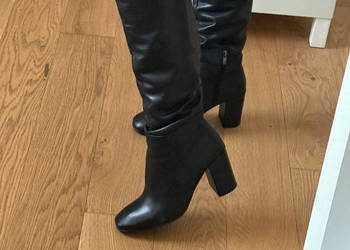 Włoskie kozaki Il Laccio do kolana na wygodnym obcasie ocieplane 40