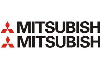 MITSUBISHI 2szt 40x4,5cm czarne Naklejki Tuningowe na Samochód
