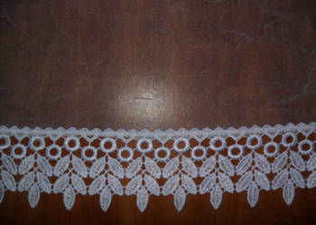 firana gotowa, organtyna z gipiurą140 x 330 cm.