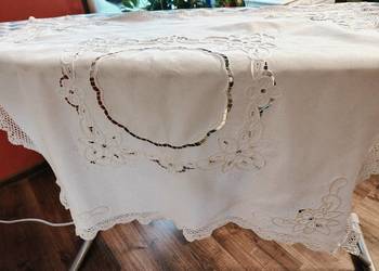 Serweta biała bawełna PRL