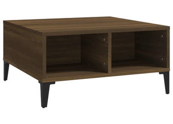 Stolik kawowy brązowy dąb 60x60x30 cm materiał drewnopochodny WM-813169