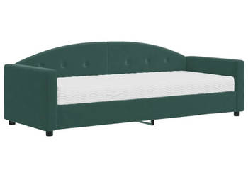 Sofa z materacem do spania ciemnozielona aksamit 80x200 cm WM-3197272