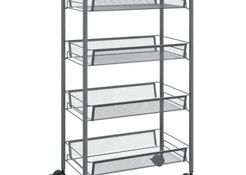 4-piętrowy wózek kuchenny szary 46x26x85 cm żelazo WM-336327