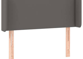 Zagłówek do łóżka z LED szary 103x16x78/88 cm sztuczna skóra WM-3123044