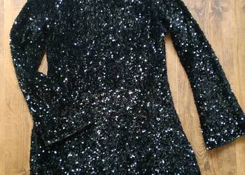 Sukienka cekiny czarna rozmiar M