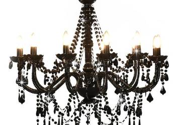 vidaXL Żyrandol z koralikami, czarny(SKU:281609)