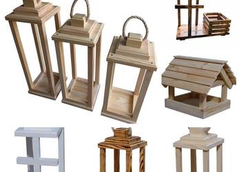 Lampiony Latarenki Stroiki Karmniki Dekoracje drewniane