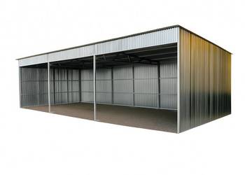Wiata garażowa 9×5 spad na tyłu, blacha ocynk
