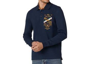 Aeronautica Militare Polo z długim rękawem 232PO1734P173 granat