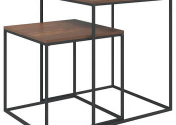 Zestaw stolików kawowych 2 szt. materiał drewnopochodny i metal WM-343112