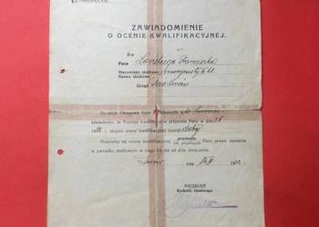 ( 772 ) Lwów, Zawiadomienie o Ocenie Kwalifikacyjnej Łoński