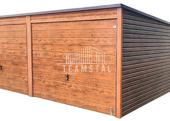 GARAŻ BLASZANY 6m x 5,8m - spad tył - 2x Brama drzwi TS294