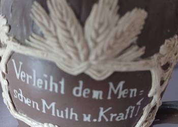 ANTYCZNY, oryginalny kufel METTLACH VB sygnowany z 1900