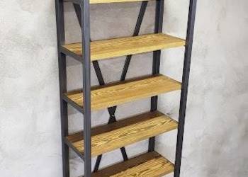 Regał LOFT NA WYMIAR na książki sklepowy Stalowy mal. PROSZKOWO