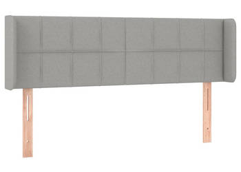 Zagłówek do łóżka z LED jasnoszary 147x16x78/88 cm tkanina WM-3123234